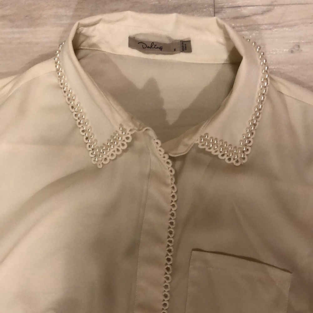 Cream Darling Pearl button down - Picture 4 of 4